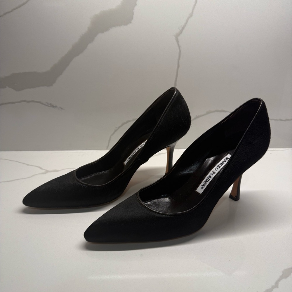 Pony Hair Manolo Blahnik Heels 6.5